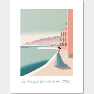 Retro Minimal Vintage French Riviera Elegance Posters and Art